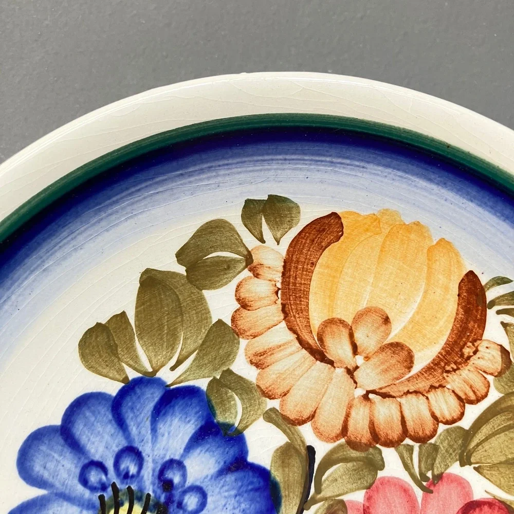 ZF Kolo Wall Plate Wloclawek 6.75in Multicolor Hand Painted Polish Folk Art